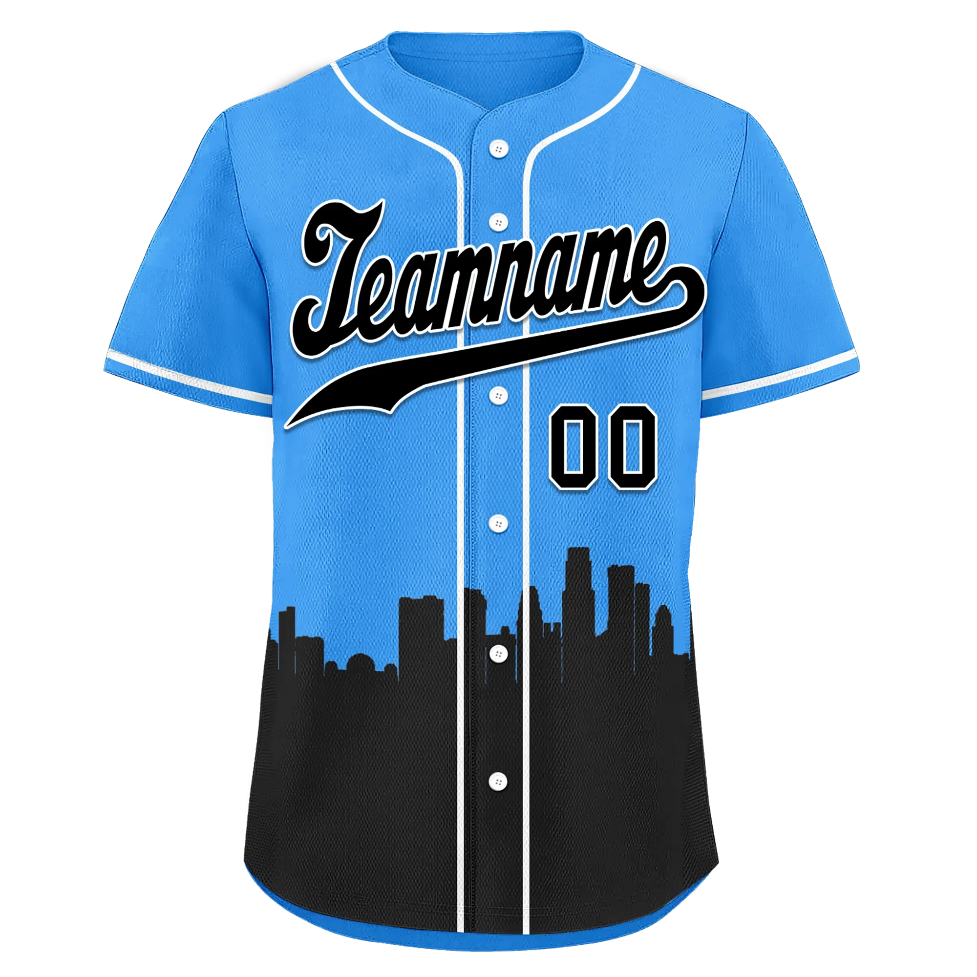 Custom Blue Black City Edition Personalized Authentic Baseball Jersey BSBJ01-D017132 - Coolcustomize