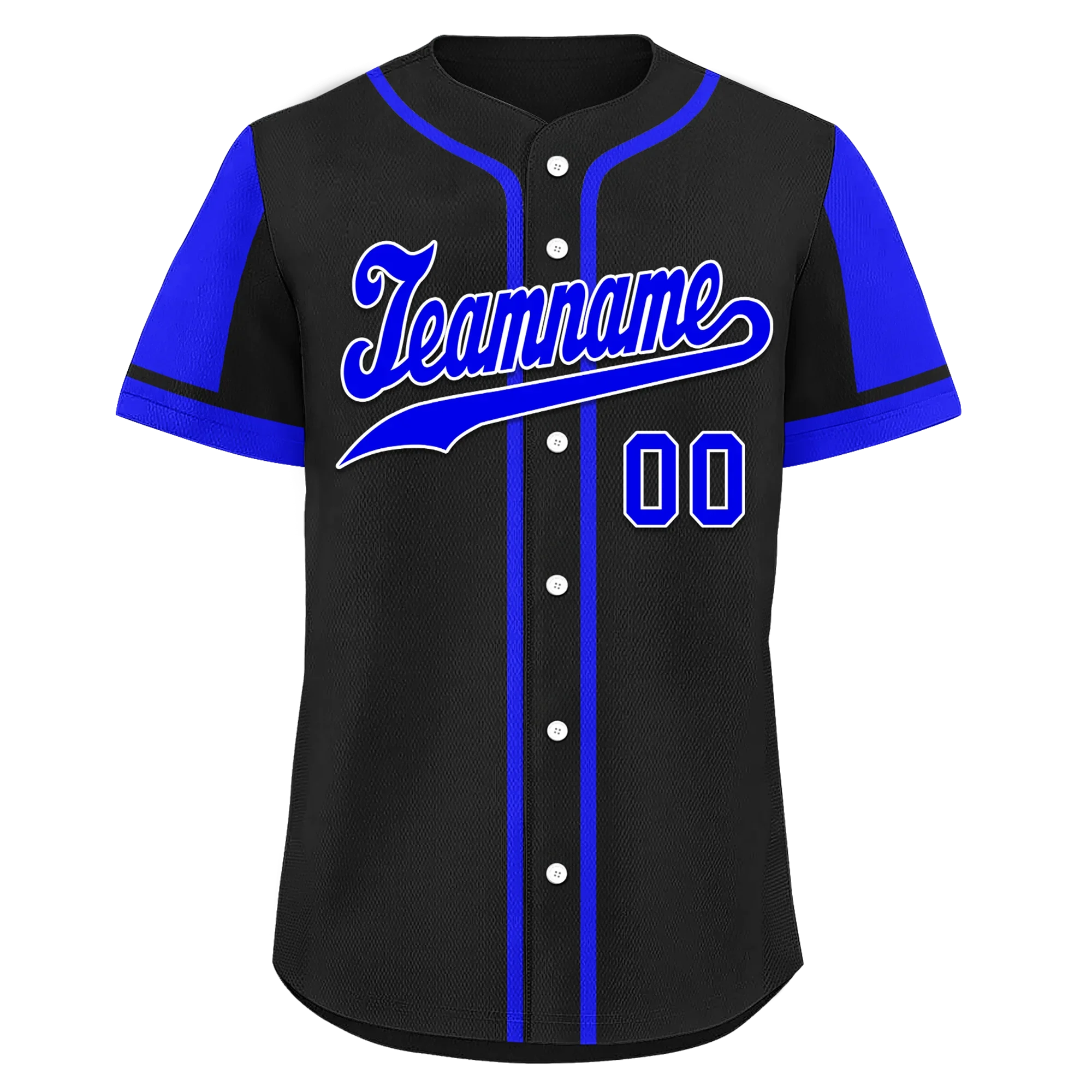 Custom Blue Black Raglan Sleeves Personalized Authentic Baseball Jersey BSBJ01-D017169 - Coolcustomize
