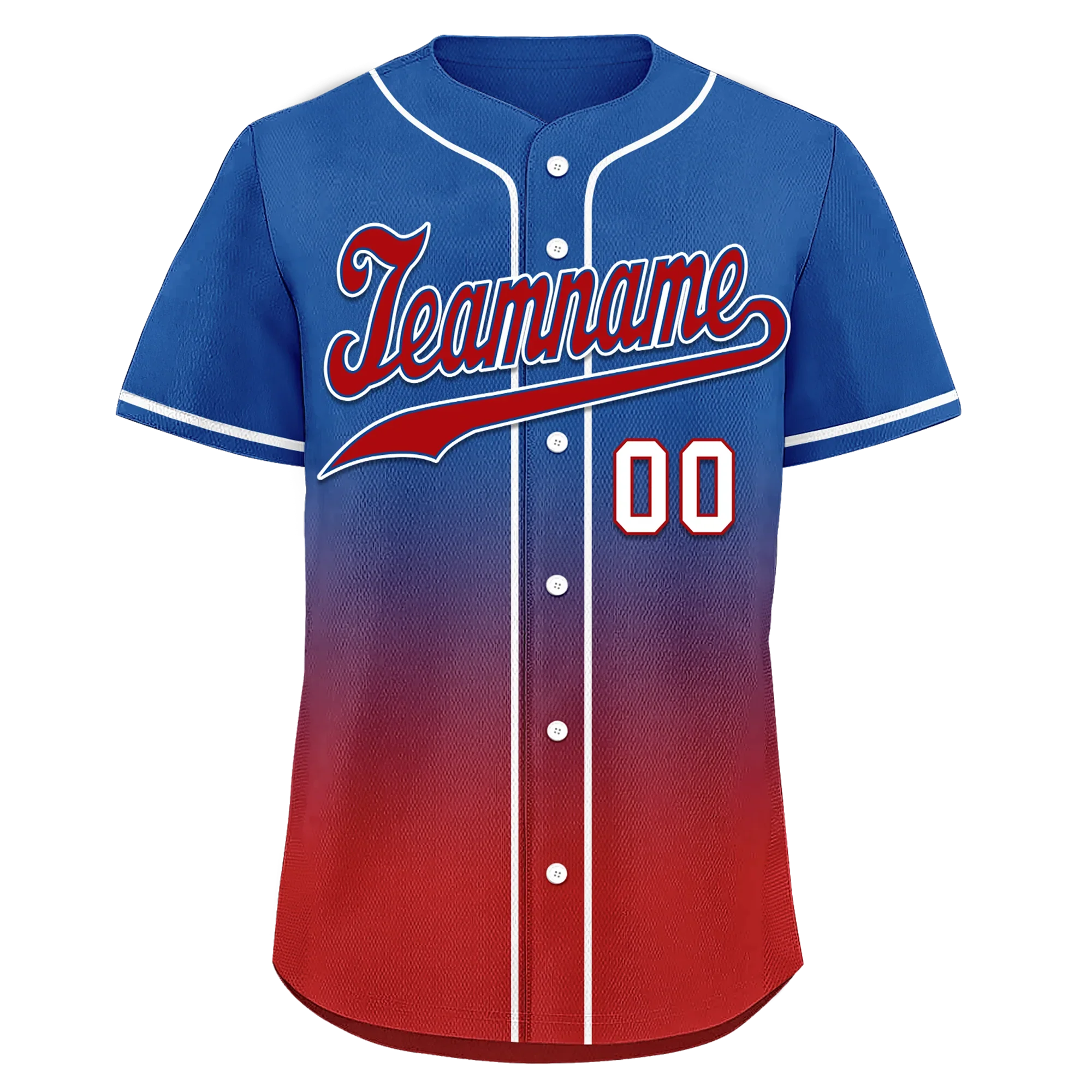 Custom Blue Red Fade Fashion Personalized Authentic Baseball Jersey BSBJ01-D0a70bd - Coolcustomize
