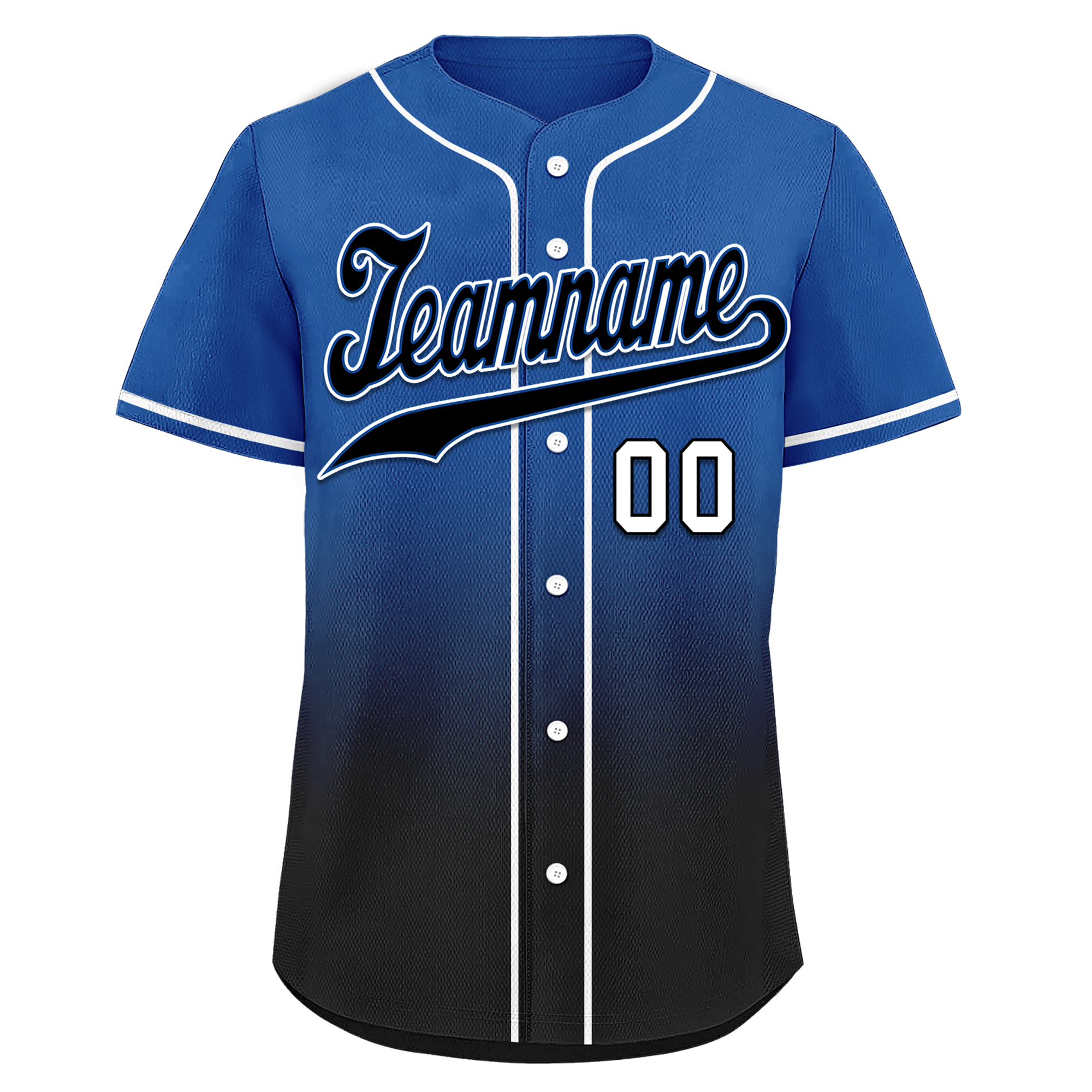 Custom Blue Black Fade Fashion Personalized Authentic Baseball Jersey BSBJ01-D0a70be - Coolcustomize