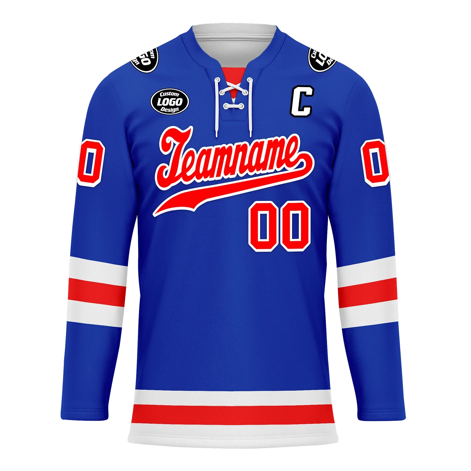 Custom Blue Red Personalized Hockey Jersey HCKJ01-D0a7007 - Coolcustomize