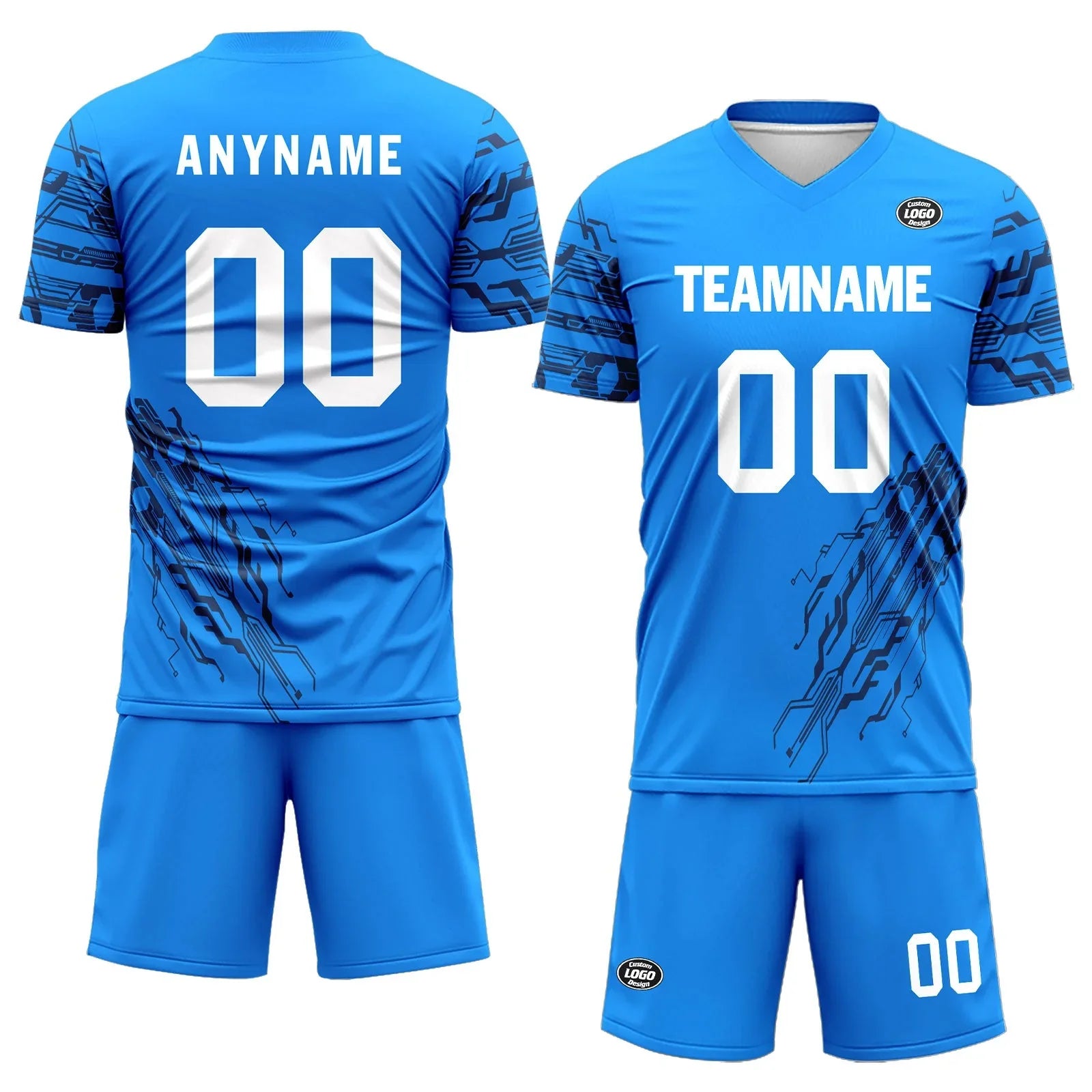 Custom Blue Soccer Sets Jersey Personalized SCJ101-D28044 - Coolcustomize