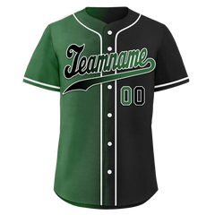 Custom Green Black Gradient Fashion Personalized Authentic Baseball Jersey BSBJ01-D0a707c