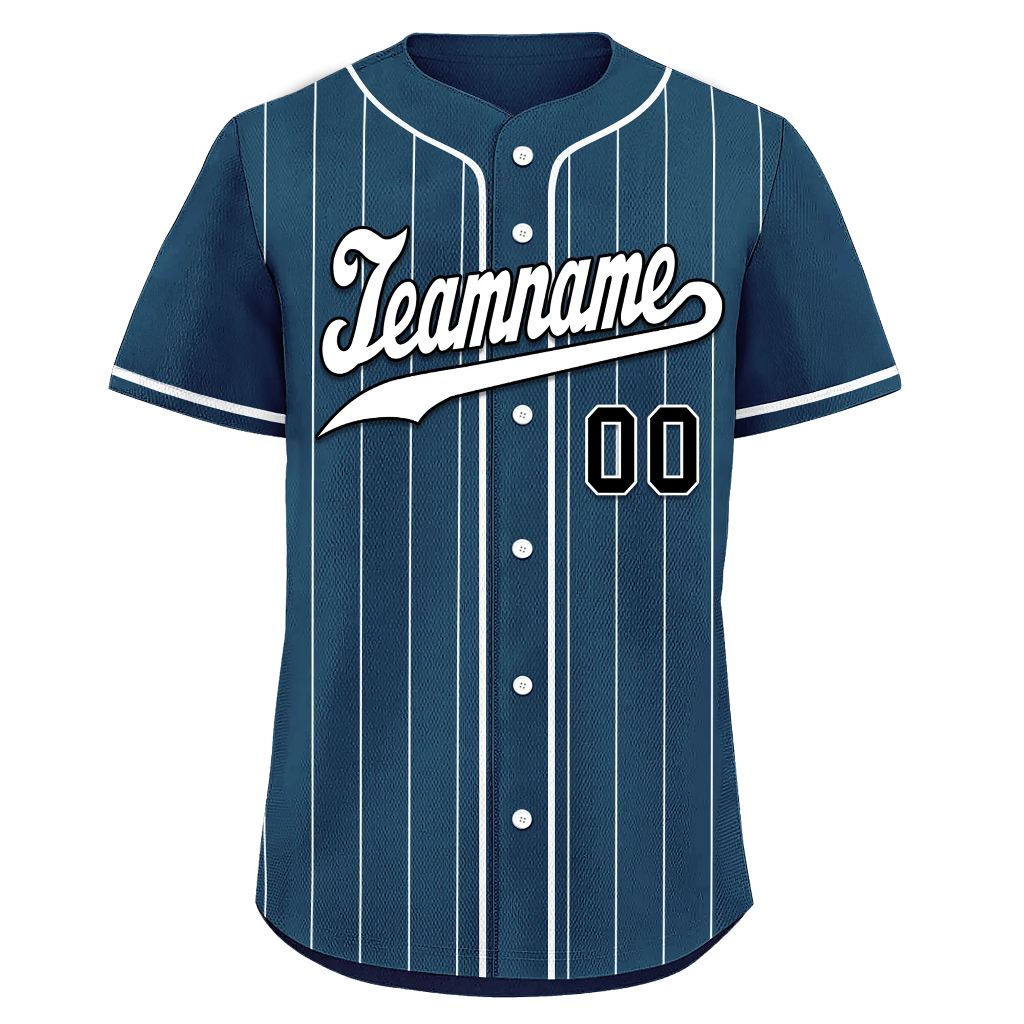 Custom Blue Stripe Fashion Personalized Authentic Baseball Jersey BSBJ01-D017258 - Coolcustomize