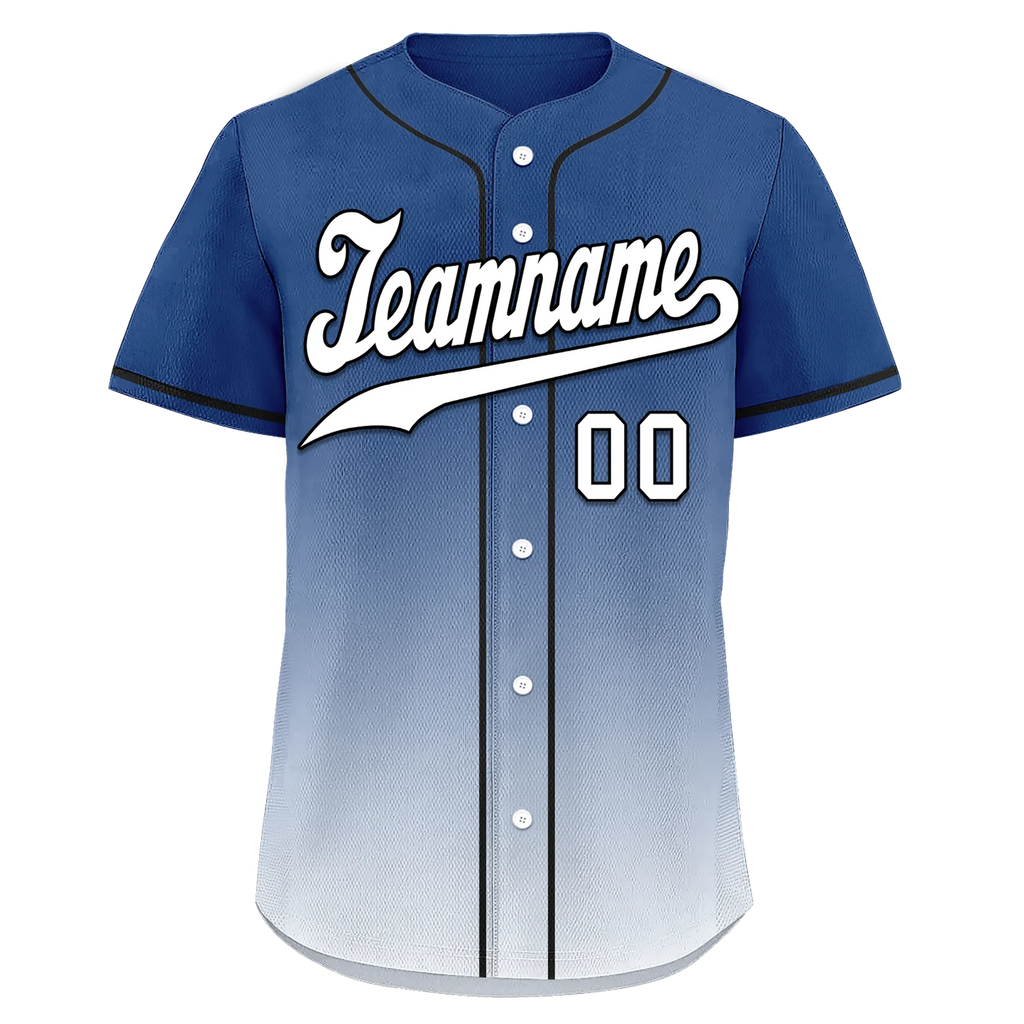 Custom Blue White Fade Fashion Personalized Authentic Baseball Jersey BSBJ01-D0a70db - Coolcustomize