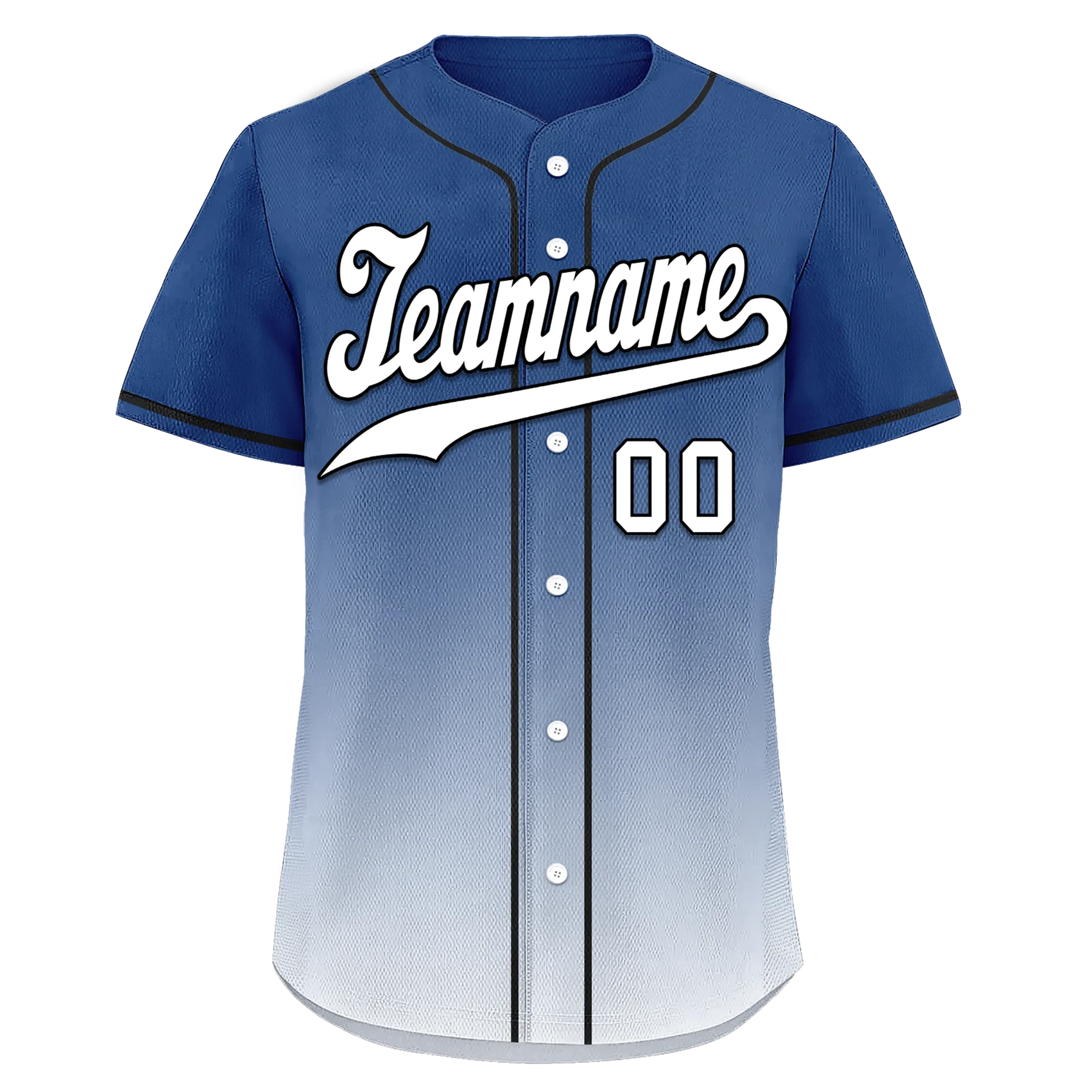 Custom Blue White Fade Fashion Personalized Authentic Baseball Jersey BSBJ01-D0a70db - Coolcustomize