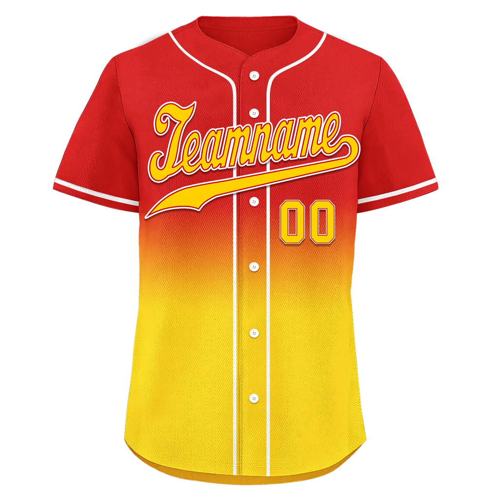 Custom Red Yellow Fade Fashion Personalized Authentic Baseball Jersey BSBJ01-D0a70d7 - Coolcustomize