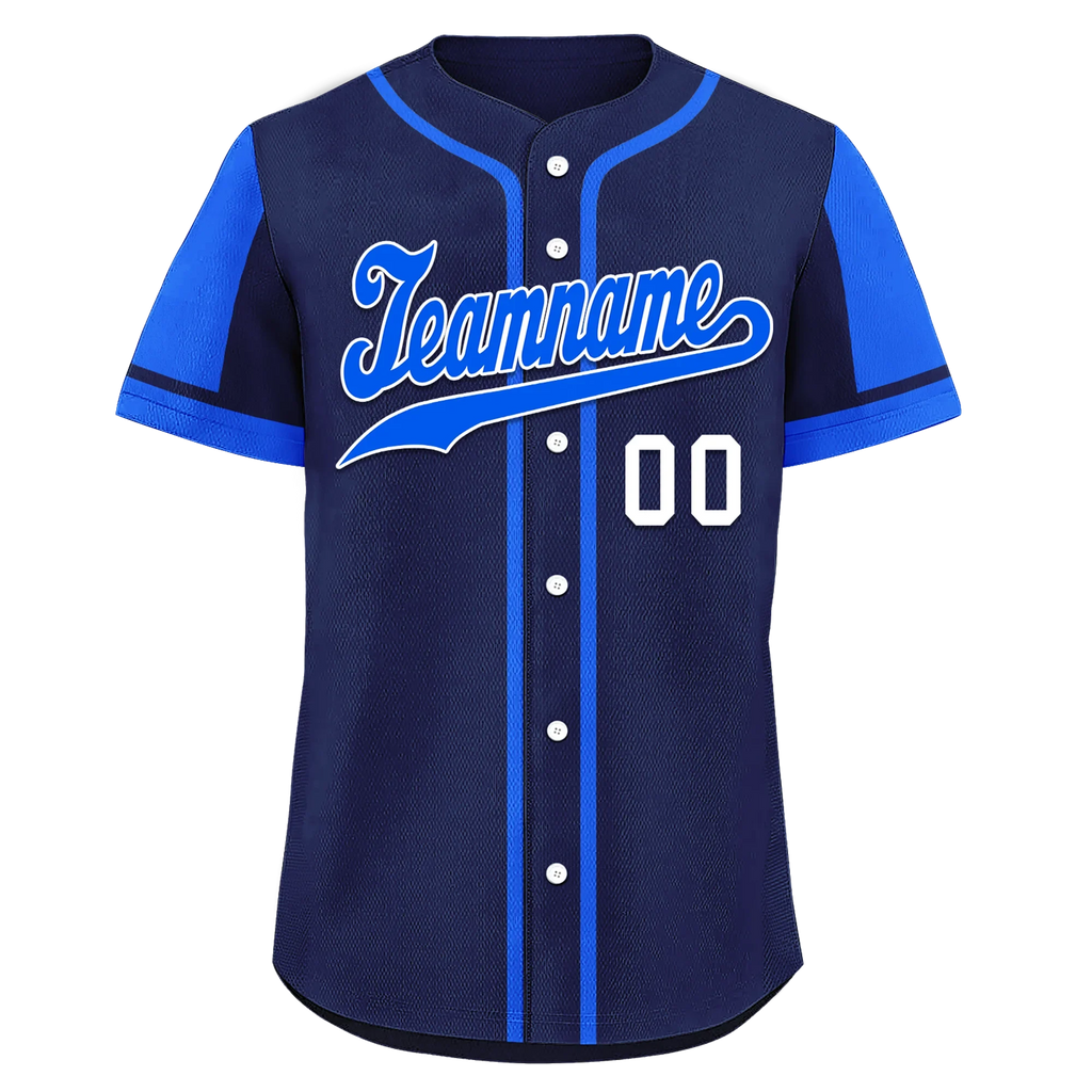 Custom Blue Raglan Sleeves Personalized Authentic Baseball Jersey BSBJ01-D017183 - Coolcustomize