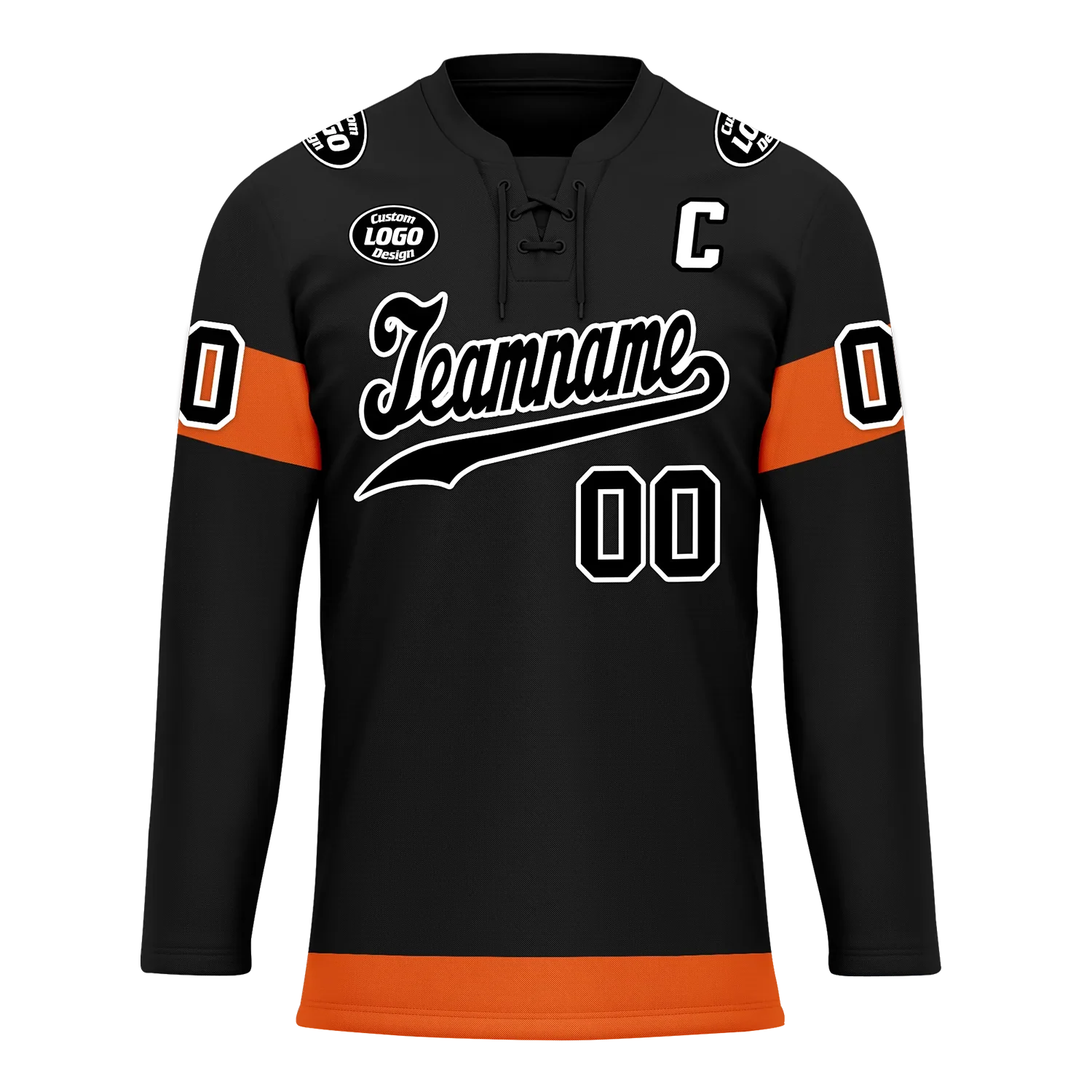 Custom Black Orange Personalized Hockey Jersey HCKJ01-D0a70ec - Coolcustomize