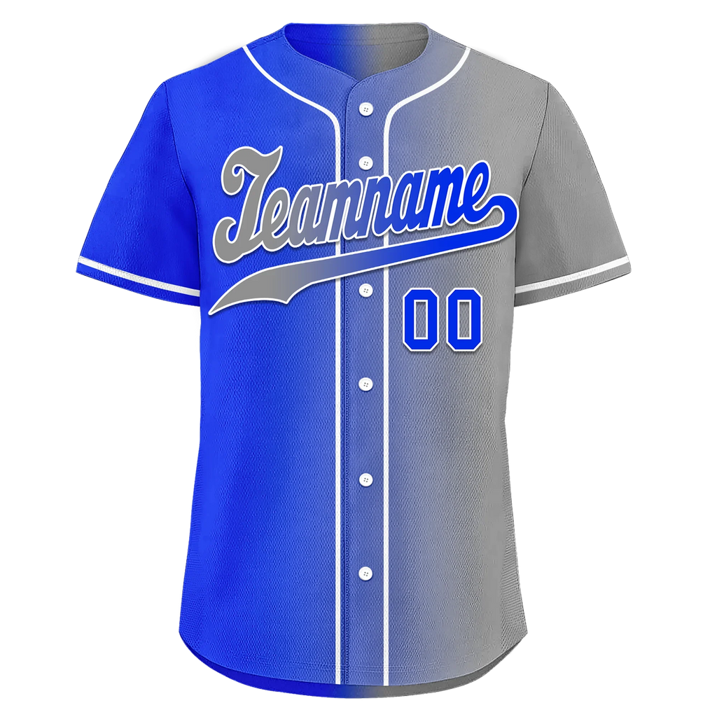 Custom Blue Grey Gradient Fashion Personalized Authentic Baseball Jersey BSBJ01-D0a709a - Coolcustomize