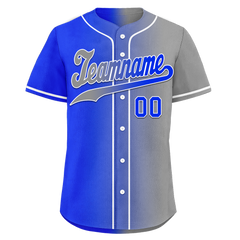 Custom Blue Grey Gradient Fashion Personalized Authentic Baseball Jersey BSBJ01-D0a709a