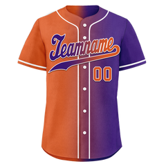 Custom Orange Purple Gradient Fashion Personalized Authentic Baseball Jersey BSBJ01-D0a7a08