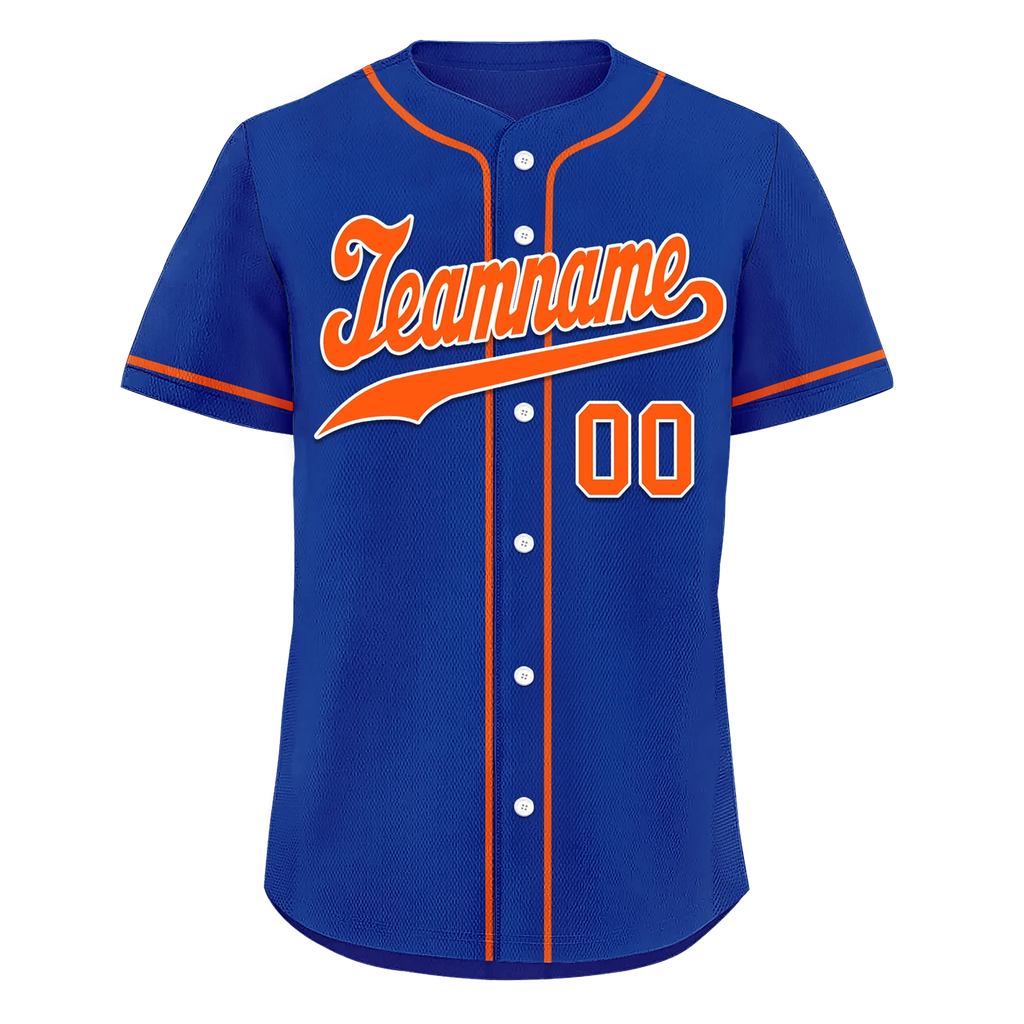 Custom Blue Classic Style Orange Personalized Authentic Baseball Jersey BSBJ01-bd0fa08 - Coolcustomize