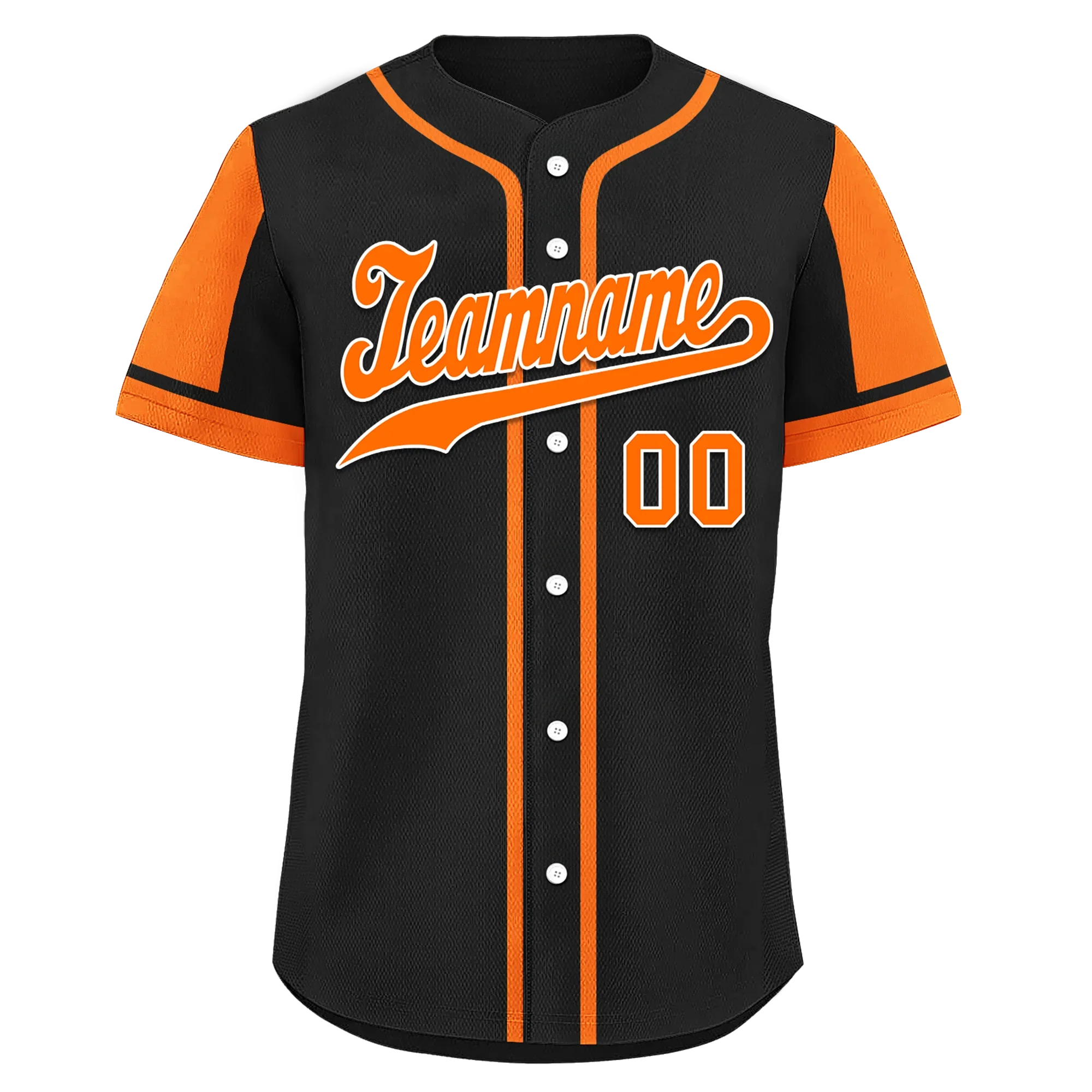 Custom Black Orange Raglan Sleeves Personalized Authentic Baseball Jersey BSBJ01-D017170 - Coolcustomize