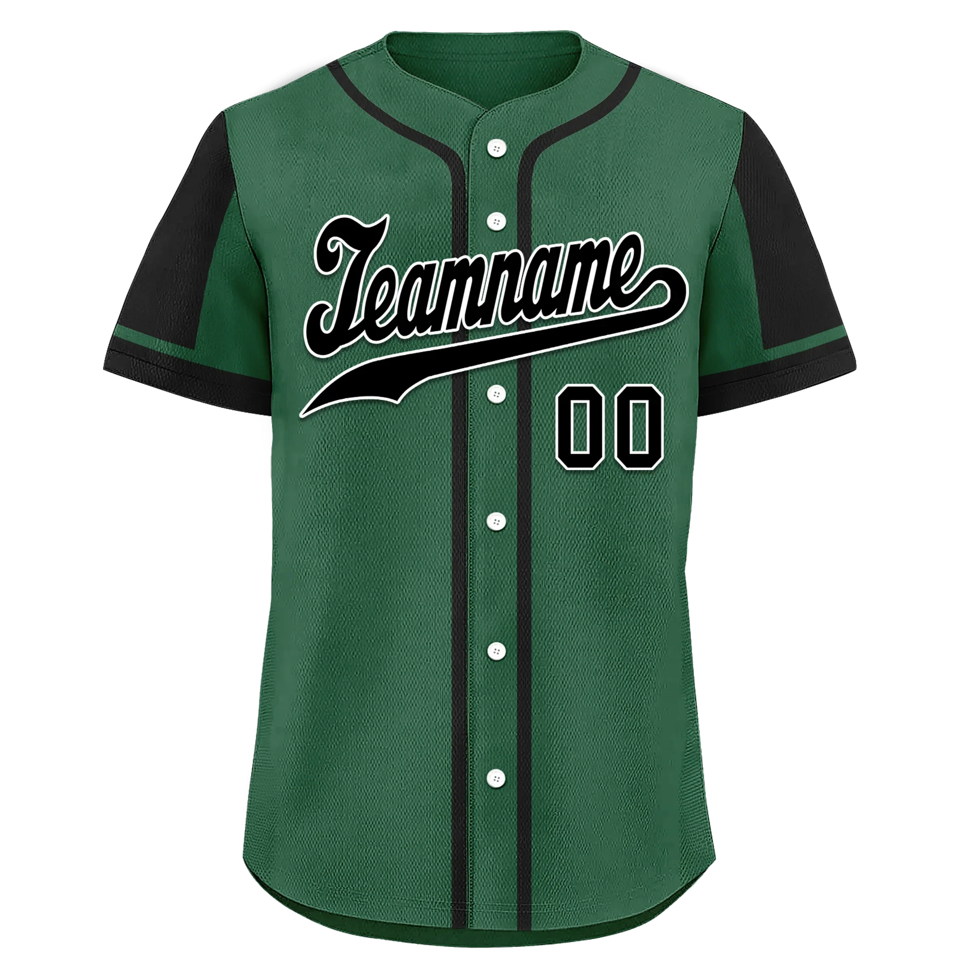 Custom Green Black Raglan Sleeves Personalized Authentic Baseball Jersey BSBJ01-D017207 - Coolcustomize