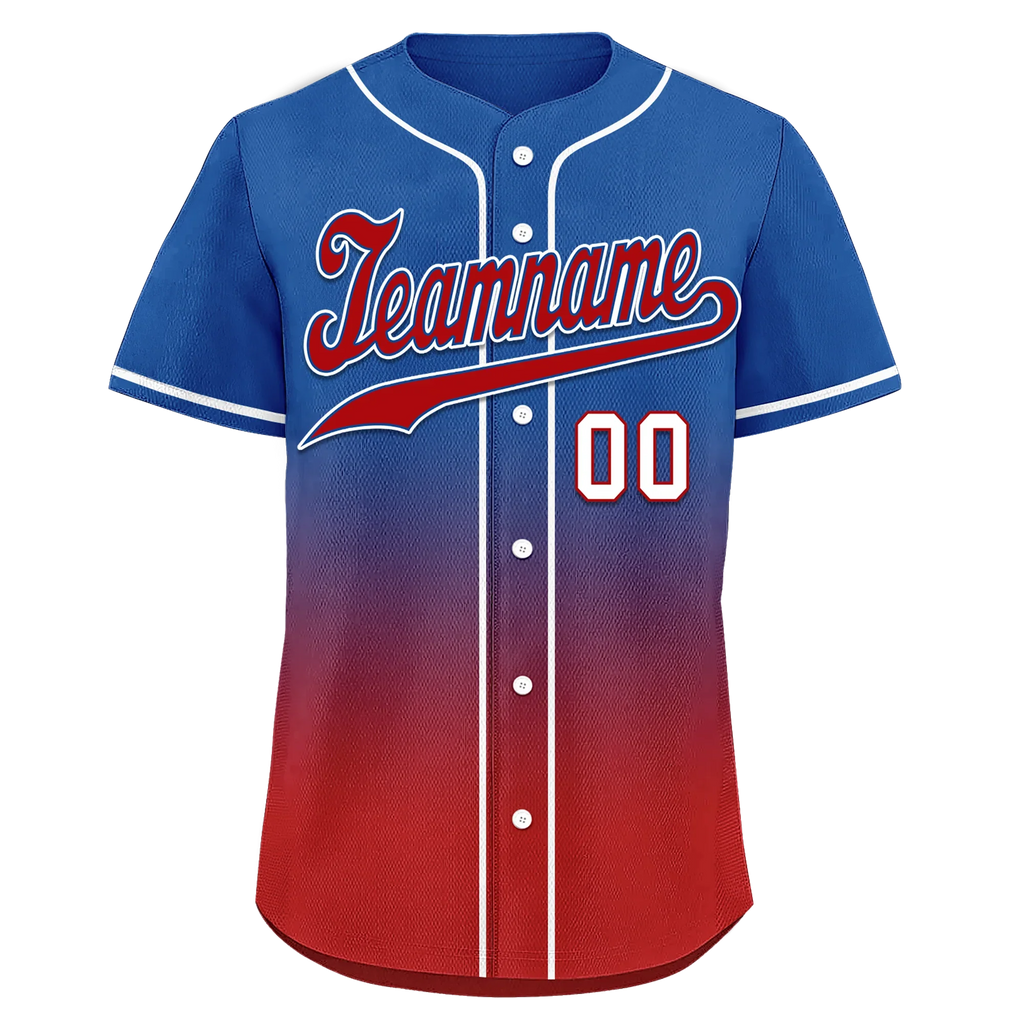 Custom Blue Red Fade Fashion Personalized Authentic Baseball Jersey BSBJ01-D0a70bd - Coolcustomize