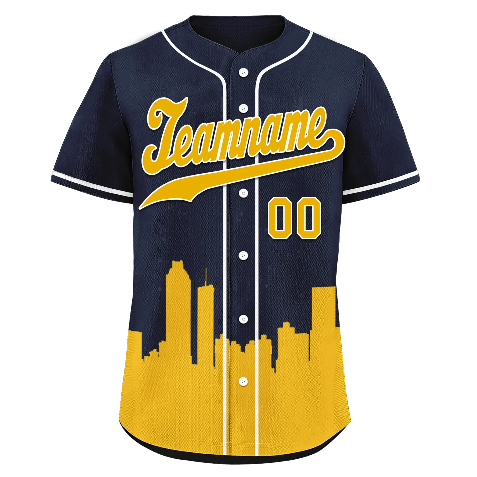 Custom Blue Orange City Edition Personalized Authentic Baseball Jersey BSBJ01-D017134 - Coolcustomize
