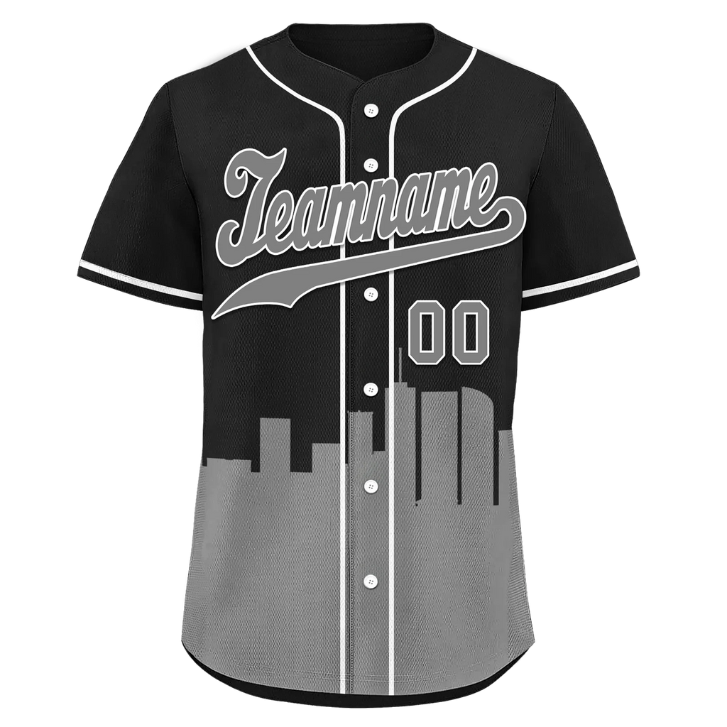 Custom Black Gray City Edition Personalized Authentic Baseball Jersey BSBJ01-D017139 - Coolcustomize