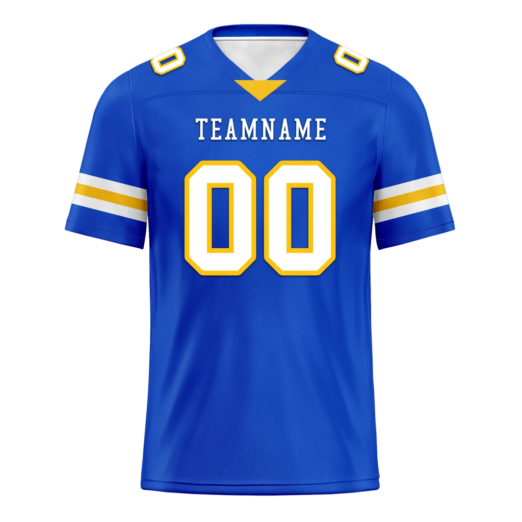 Custom Blue Classic Style Personalized Authentic Football Jersey FBJ02-bd0a70bb - Coolcustomize