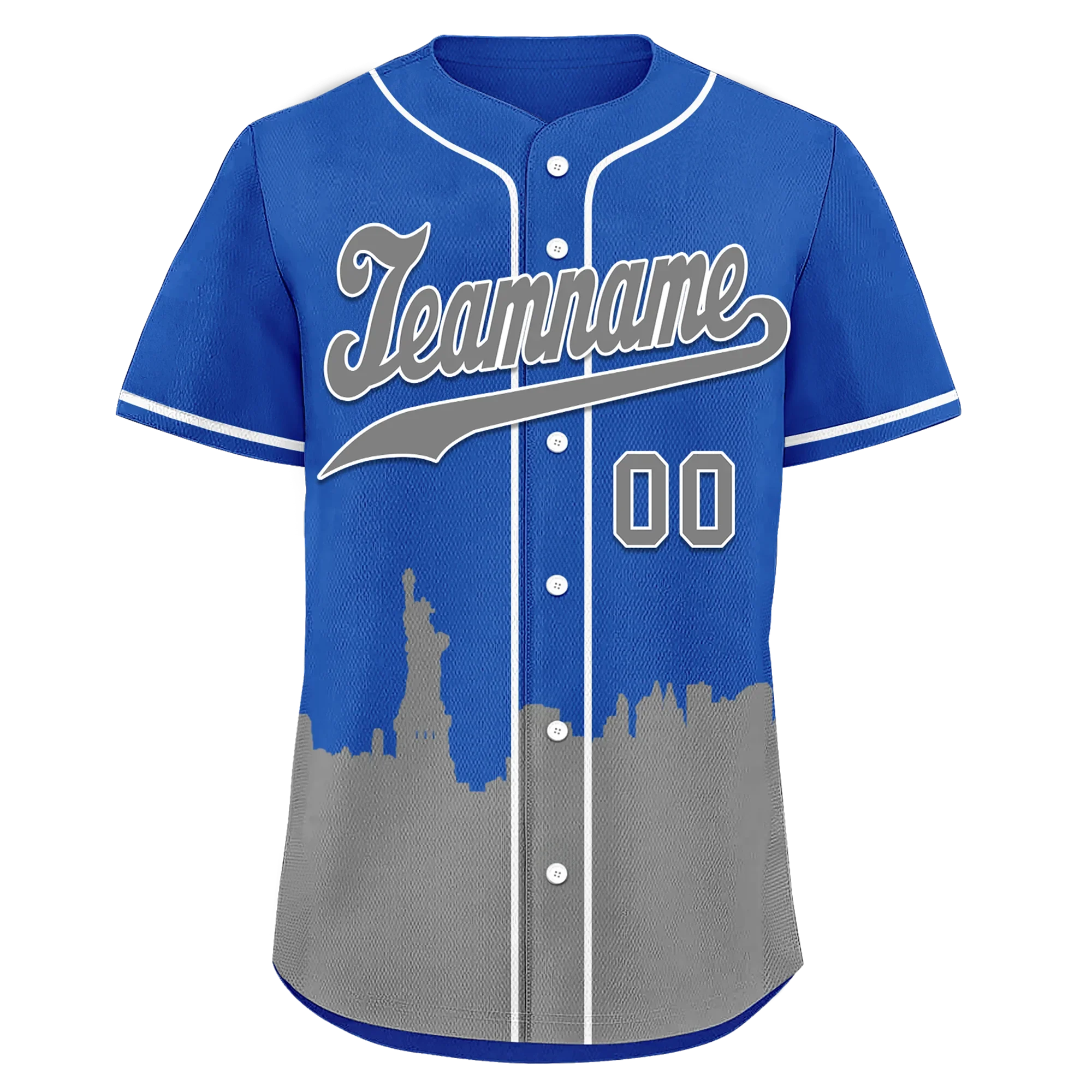 Custom Blue Gray City Edition Personalized Authentic Baseball Jersey BSBJ01-D017124 - Coolcustomize