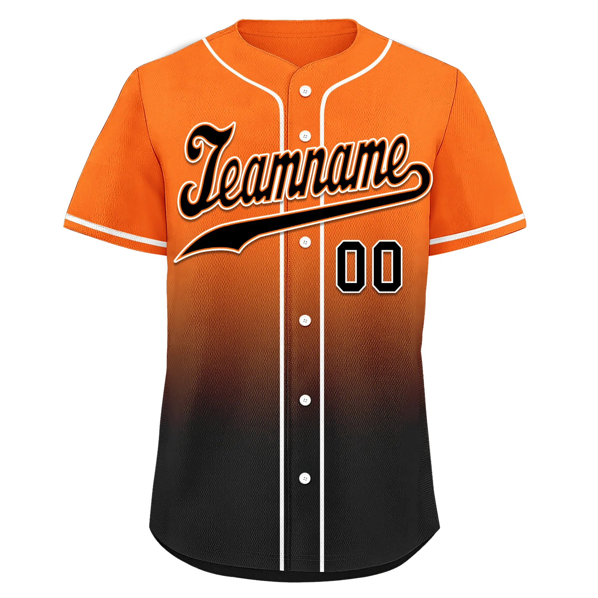 Custom Orange Black Fade Fashion Personalized Authentic Baseball Jersey BSBJ01-D0a70c7 - Coolcustomize