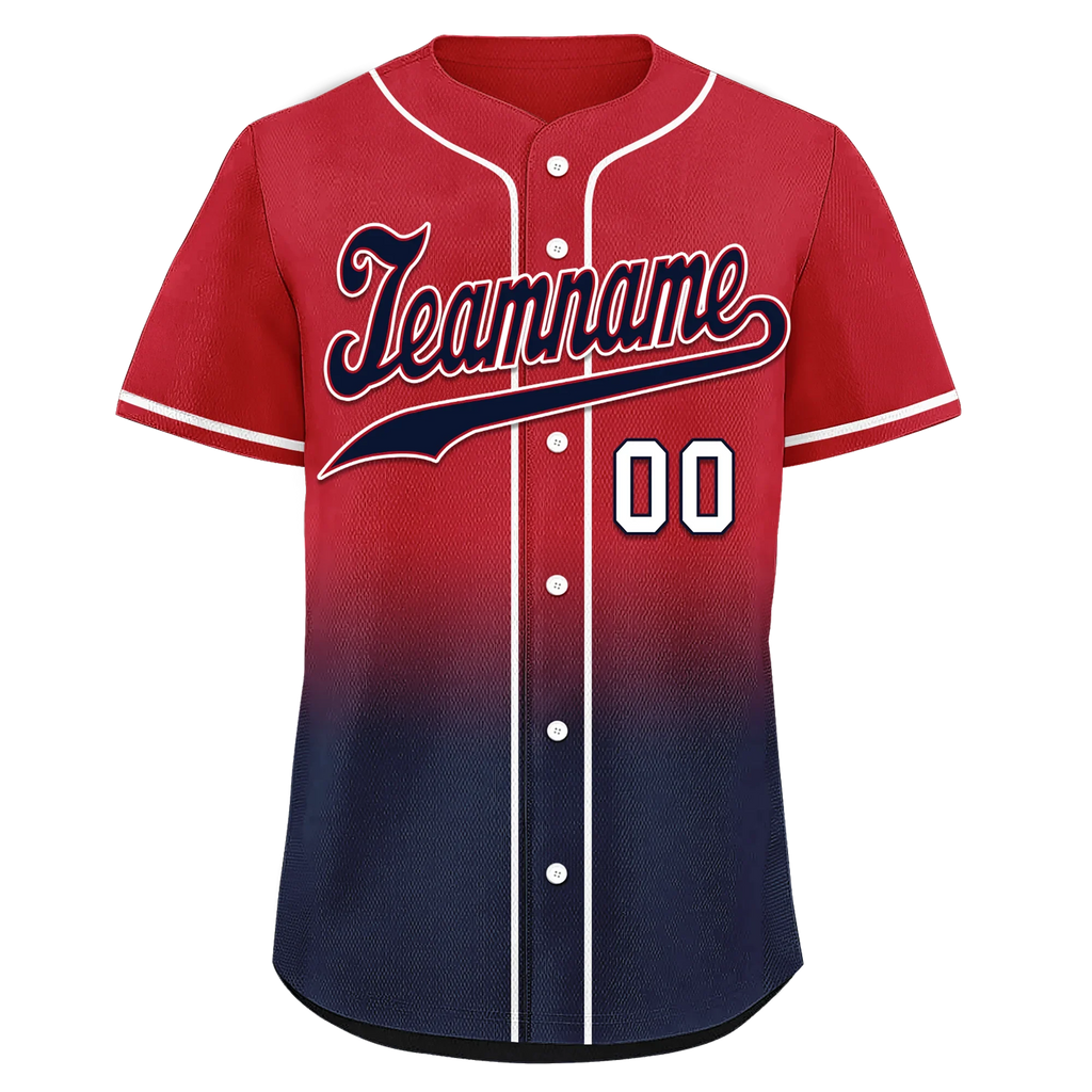 Custom Red Blue Fade Fashion Personalized Authentic Baseball Jersey BSBJ01-D0a70bc - Coolcustomize