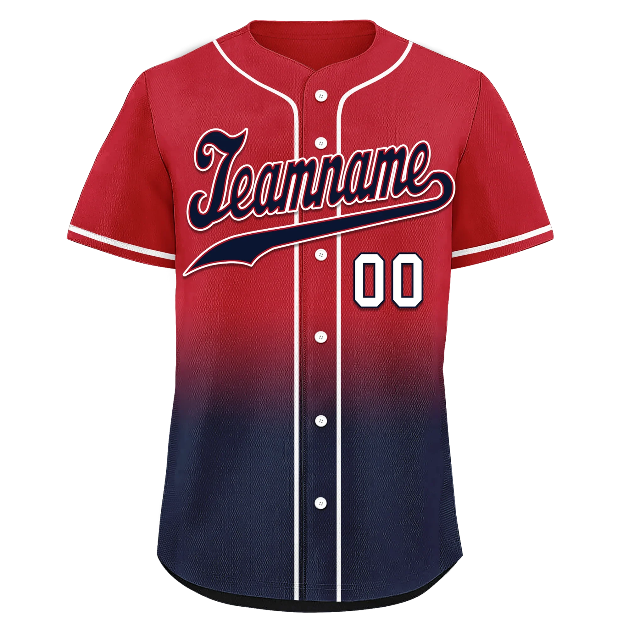 Custom Red Blue Fade Fashion Personalized Authentic Baseball Jersey BSBJ01-D0a70bc - Coolcustomize