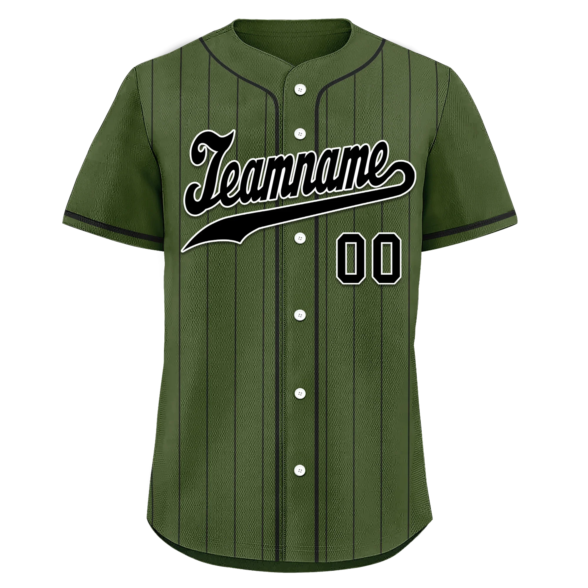 Custom Green Stripe Fashion Personalized Authentic Baseball Jersey BSBJ01-D017257 - Coolcustomize