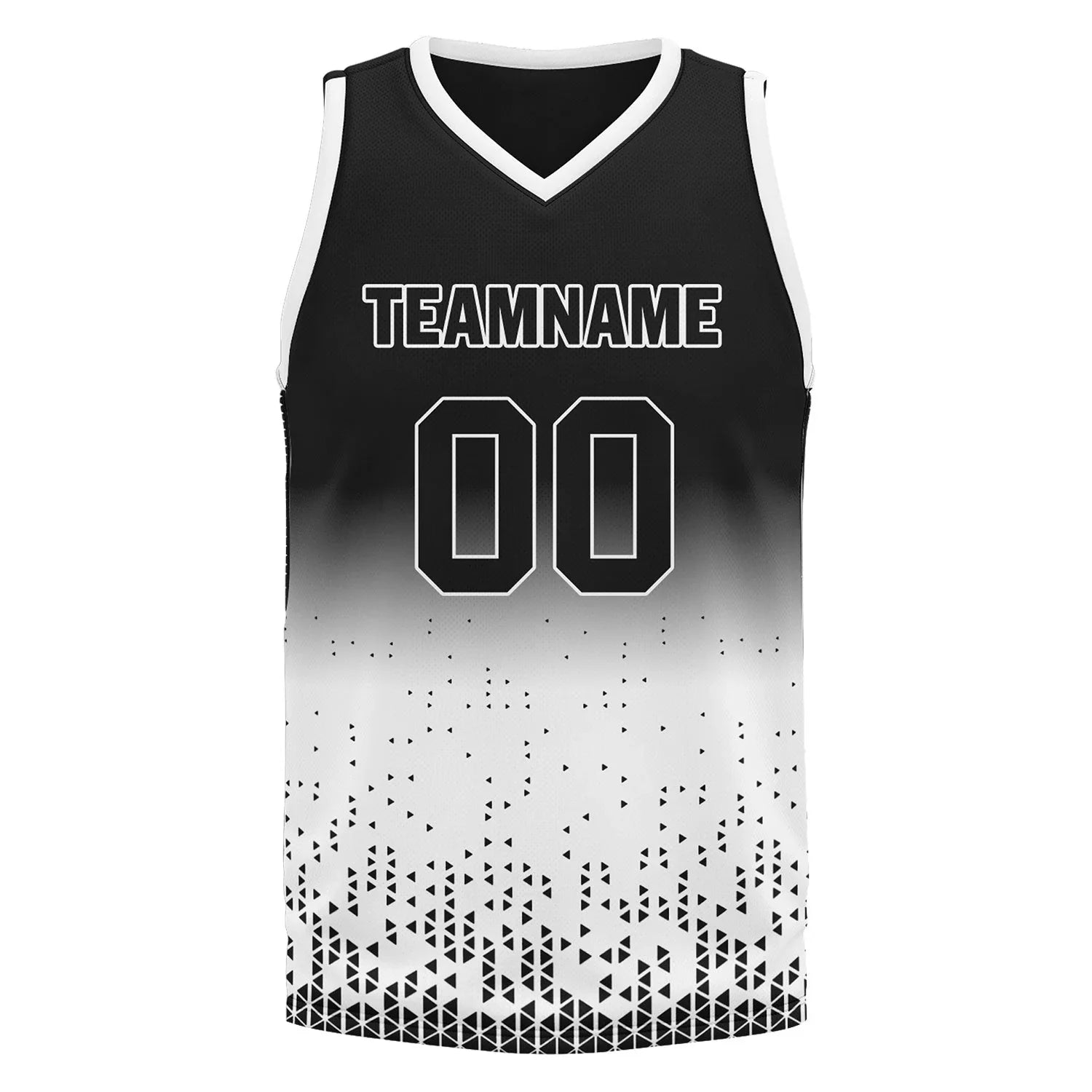 Custom Black White Fade Fashion Sports Uniform Basketball Jersey BBJ01-D020102-2 - Coolcustomize