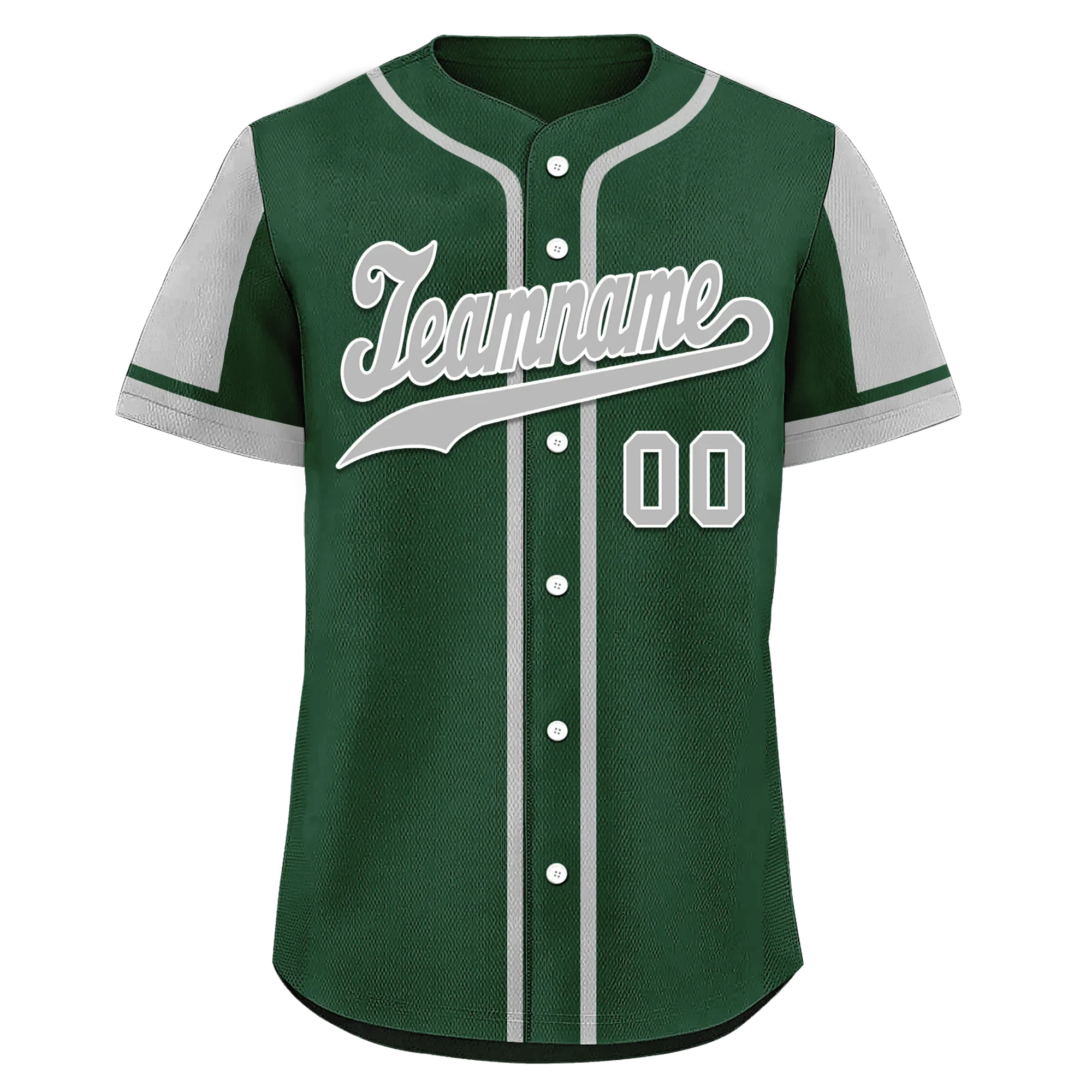 Custom Green Gray Raglan Sleeves Personalized Authentic Baseball Jersey BSBJ01-D017174 - Coolcustomize
