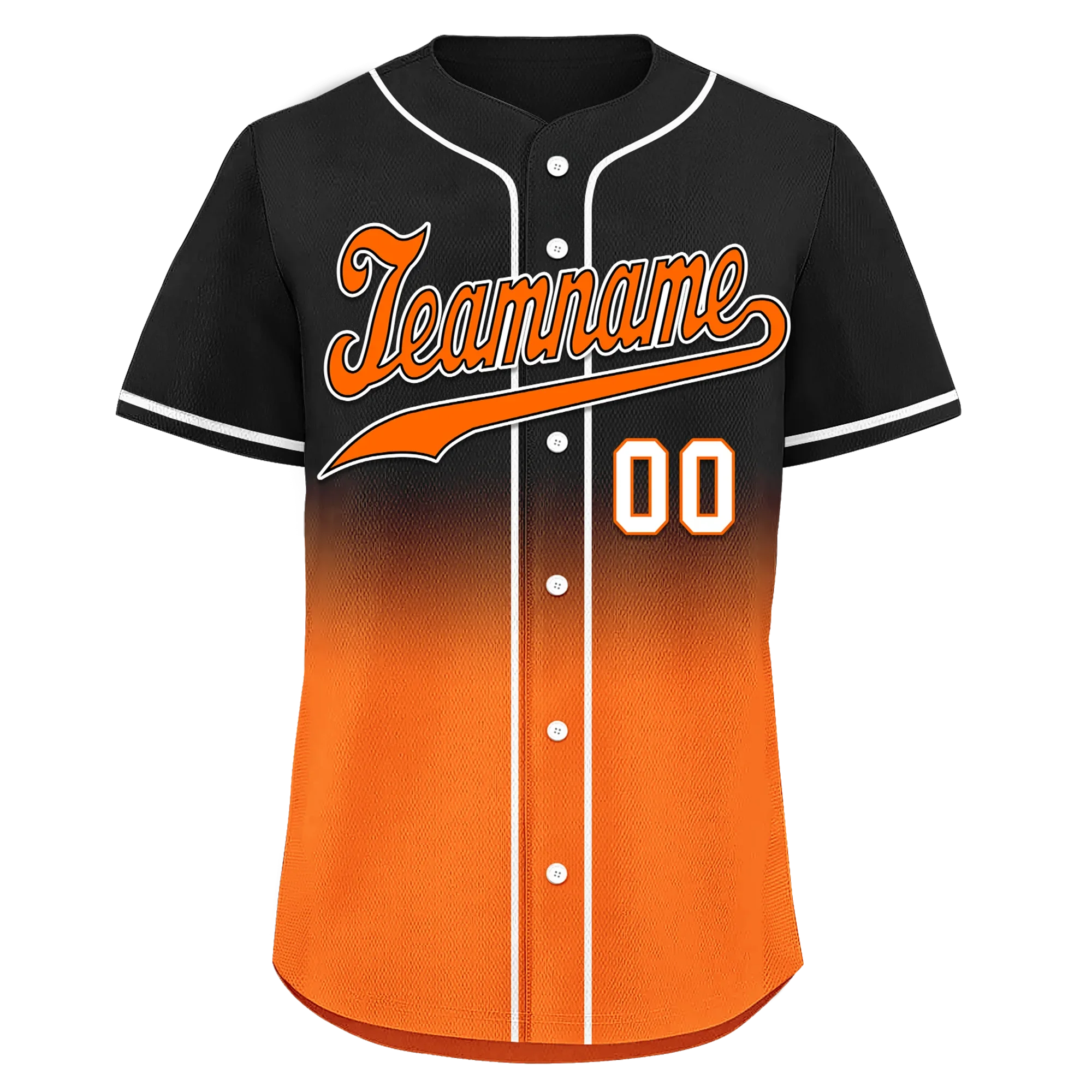 Custom Black Orange Fade Fashion Personalized Authentic Baseball Jersey BSBJ01-D0a70ce - Coolcustomize