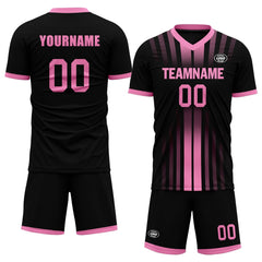 Custom Black Pink Soccer Sets Jersey Personalized SCJ101-D020131-5