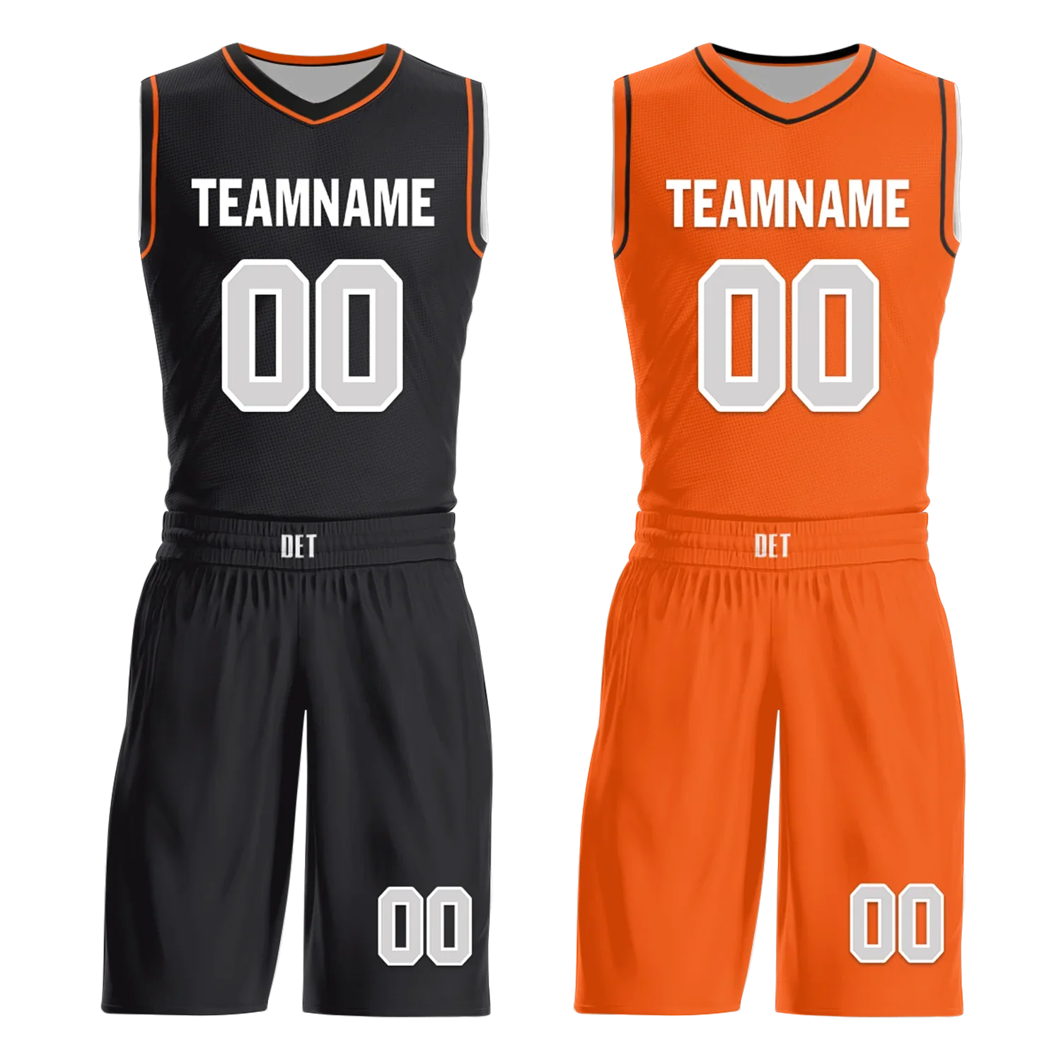 Custom Black Orange Classic Style Reversible Basketball Uniform Personalized Ordinary BBJR-D017019 - Coolcustomize