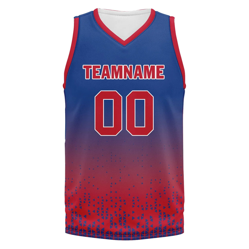 Custom Blue Red Fade Fashion Sports Uniform Basketball Jersey BBJ01-D020102-1 - Coolcustomize