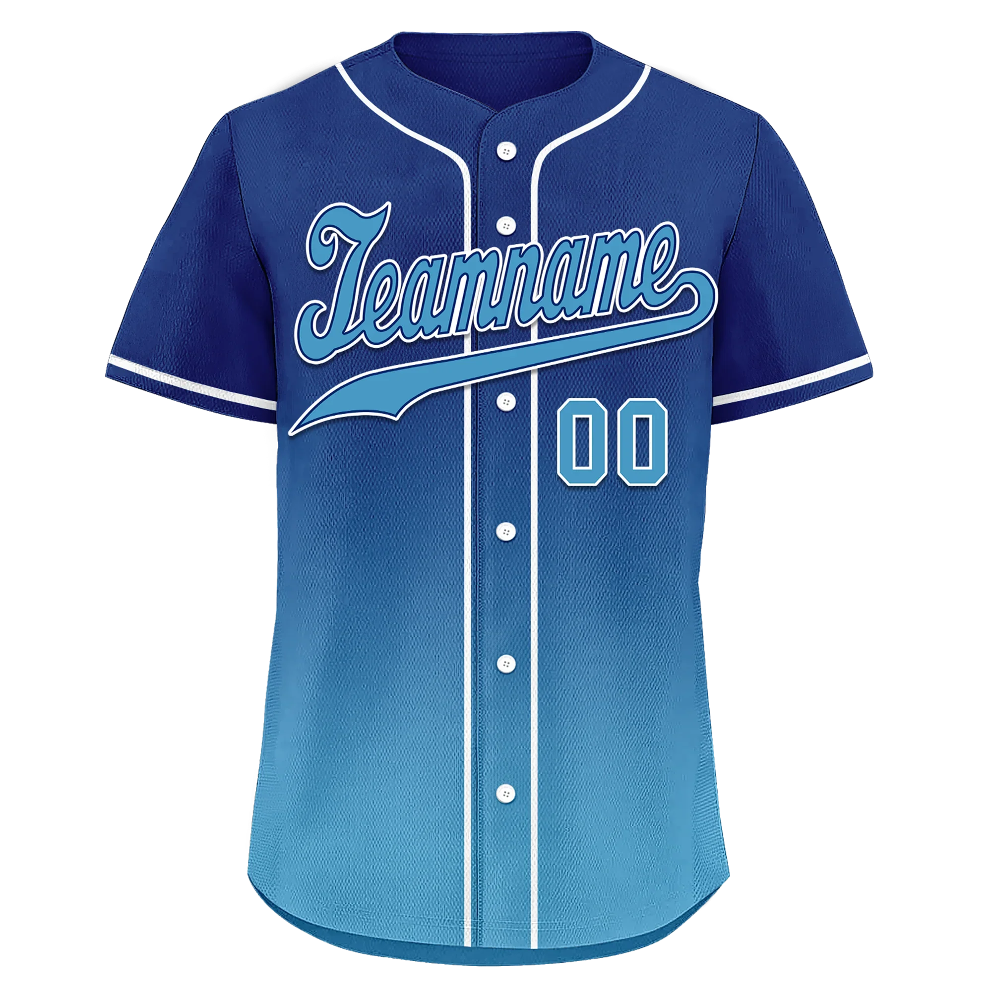 Custom Blue Fade Fashion Personalized Authentic Baseball Jersey BSBJ01-D0a70fd - Coolcustomize