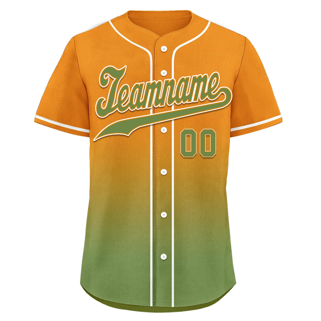 Custom Orange Green Fade Fashion Personalized Authentic Baseball Jersey BSBJ01-D0a70b9 - Coolcustomize