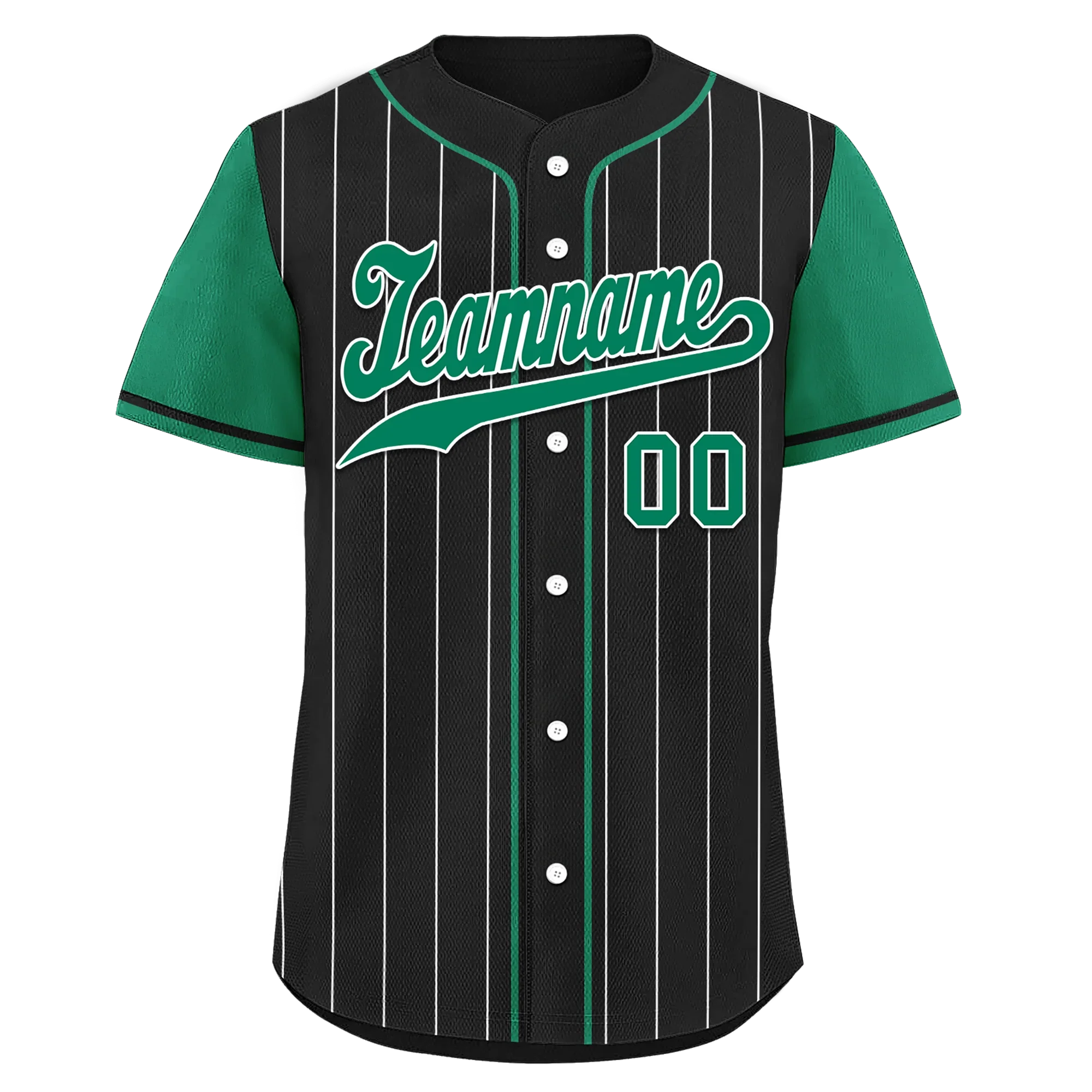 Custom Black Green Stripe Fashion Personalized Authentic Baseball Jersey BSBJ01-D017238 - Coolcustomize