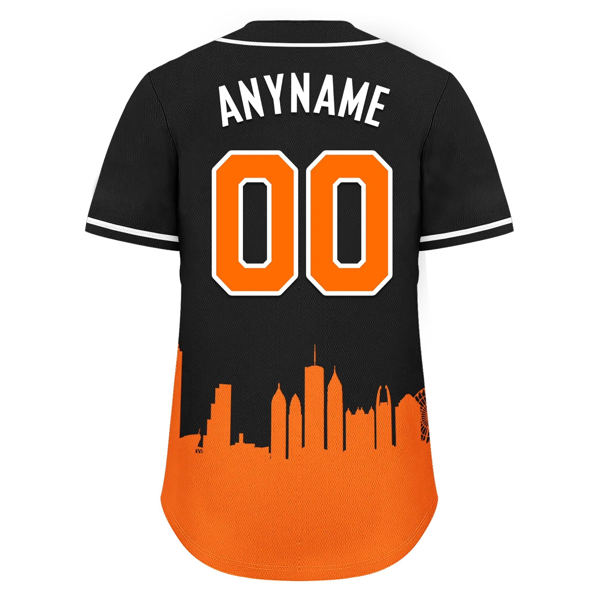Custom Black Orange City Edition Personalized Authentic Baseball Jersey BSBJ01-D017133 - Coolcustomize