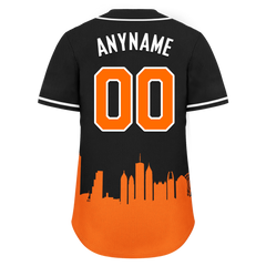 Custom Black Orange City Edition Personalized Authentic Baseball Jersey BSBJ01-D017133