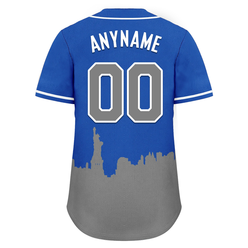 Custom Blue Gray City Edition Personalized Authentic Baseball Jersey BSBJ01-D017124 - Coolcustomize