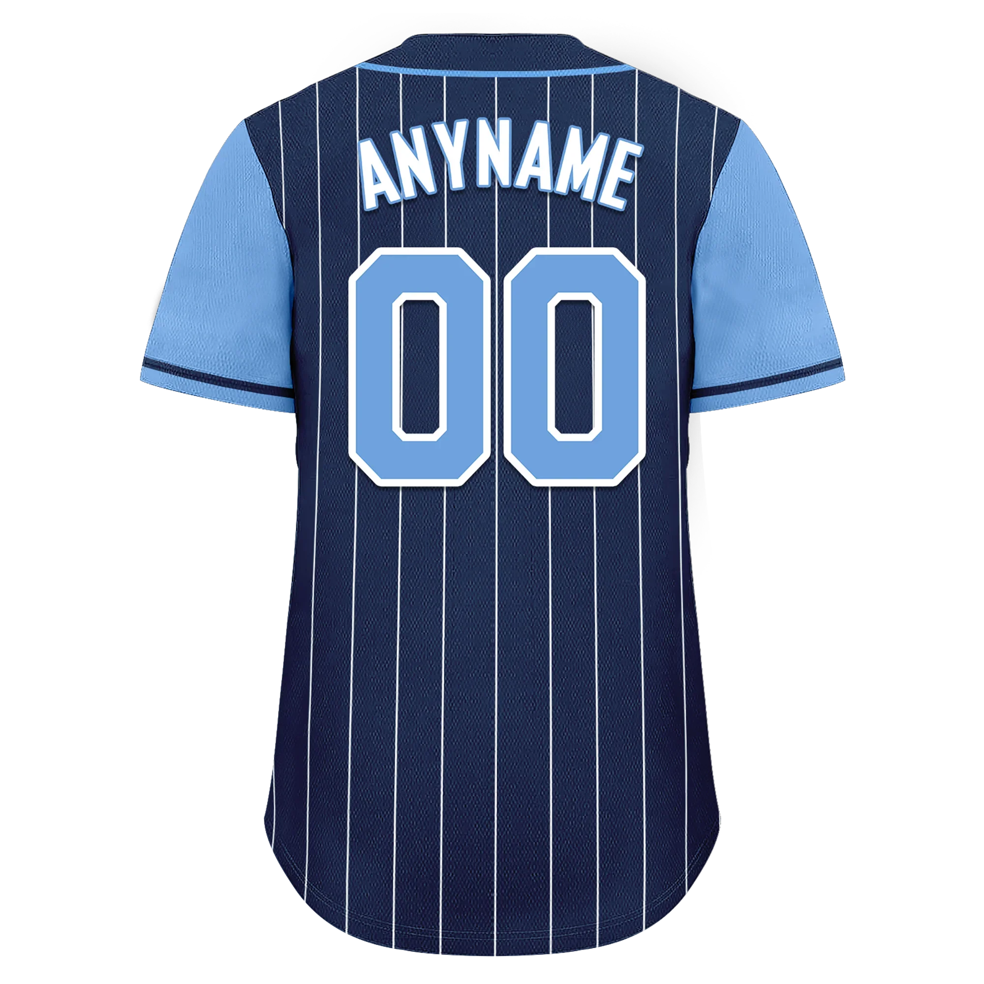 Custom Blue Stripe Fashion Personalized Authentic Baseball Jersey BSBJ01-D017230 - Coolcustomize