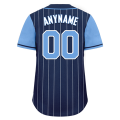 Custom Blue Stripe Fashion Personalized Authentic Baseball Jersey BSBJ01-D017230