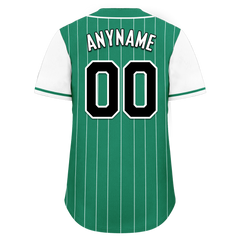 Custom Green White Stripe Fashion Personalized Authentic Baseball Jersey BSBJ01-D017246