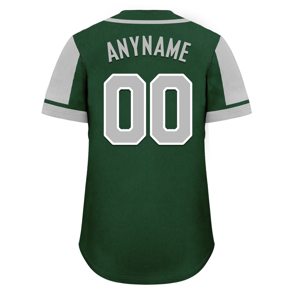 Custom Green Gray Raglan Sleeves Personalized Authentic Baseball Jersey BSBJ01-D017174 - Coolcustomize