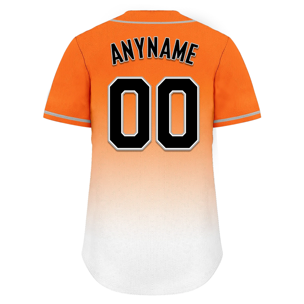 Custom Orange White Fade Fashion Personalized Authentic Baseball Jersey BSBJ01-D0a70dd - Coolcustomize