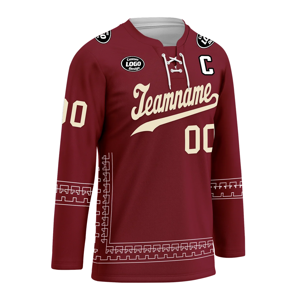Custom Red Personalized Hockey Jersey HCKJ01-D0a70fd - Coolcustomize
