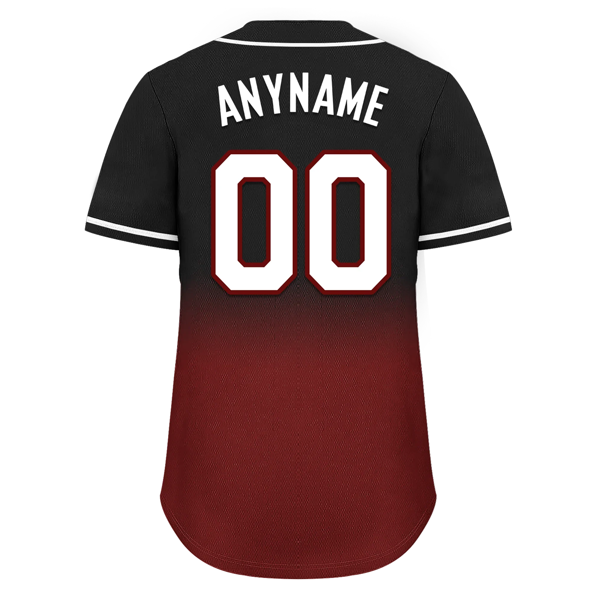 Custom Black Red Fade Fashion Personalized Authentic Baseball Jersey BSBJ01-D0a70f0 - Coolcustomize