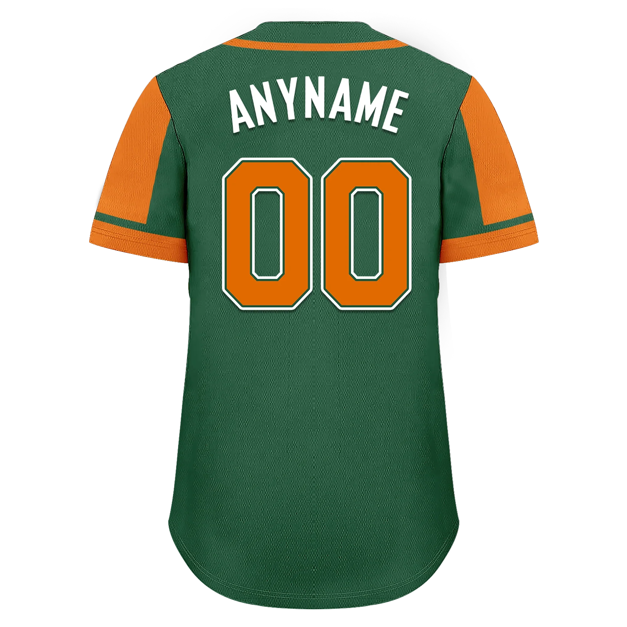 Custom Green Orange Raglan Sleeves Personalized Authentic Baseball Jersey BSBJ01-D017208 - Coolcustomize