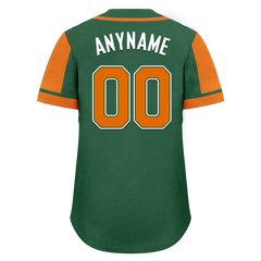 Custom Green Orange Raglan Sleeves Personalized Authentic Baseball Jersey BSBJ01-D017208