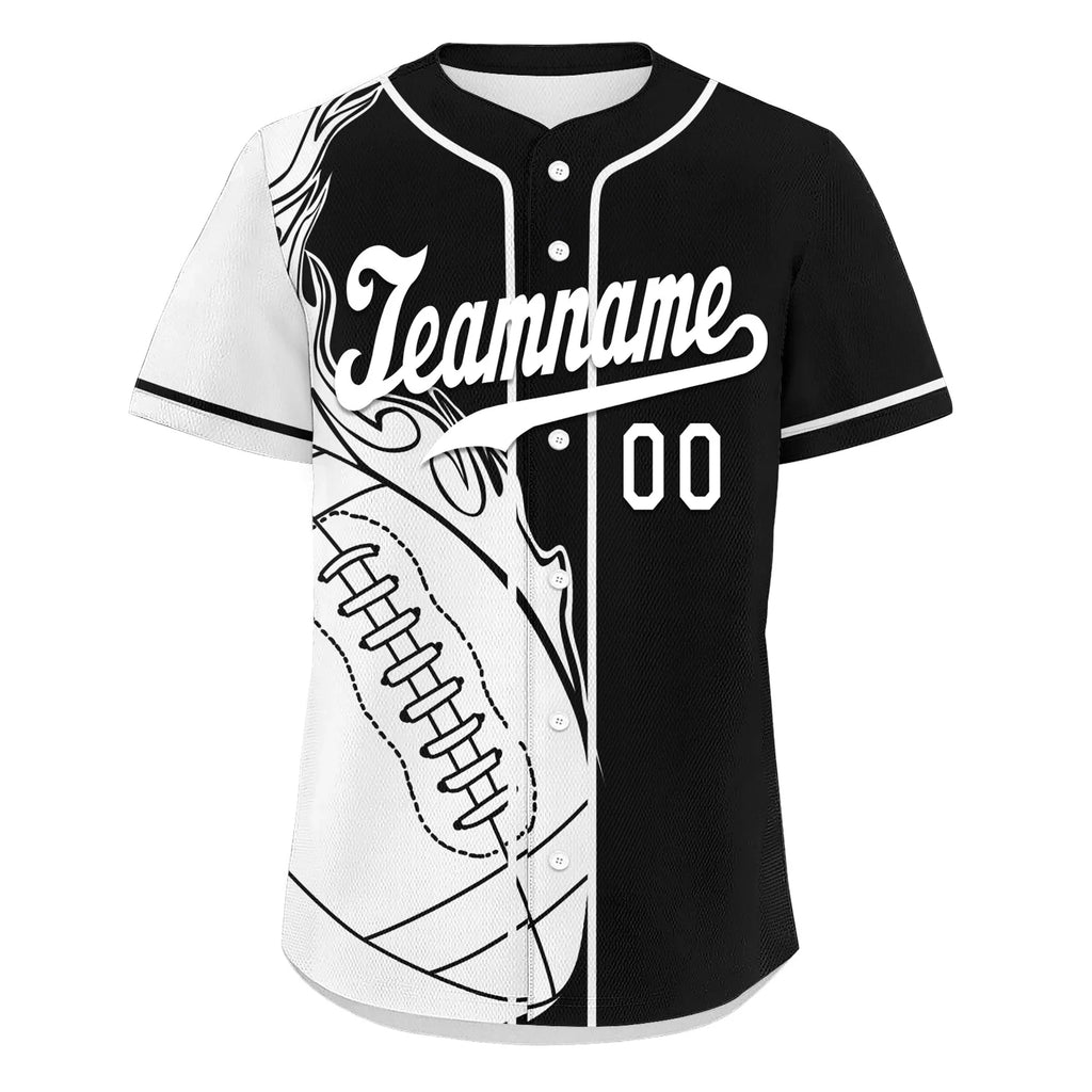 Custom Black White Classic Style Personalized Authentic Baseball Jersey UN002-D0b0a00-a9 - Coolcustomize